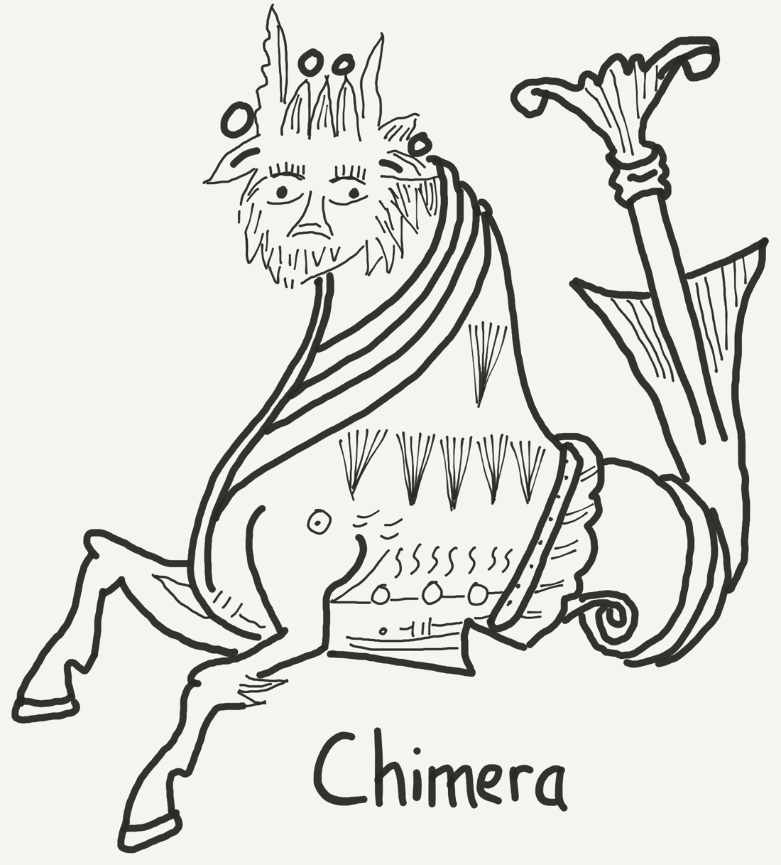 Drawn Chimera figure